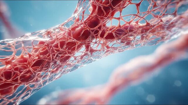 vein and capillary inside human body 