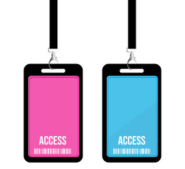 Obraz premium Access Badge Pass Vector Illustration
