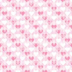 Pink heart Valentine pattern background.