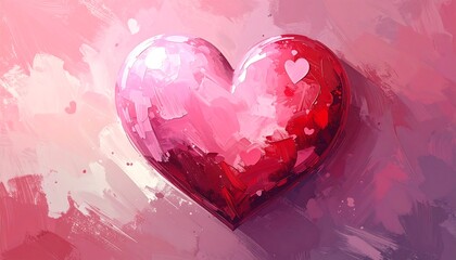 Watercolor Heart Painting - Symbol of Love and Affection.