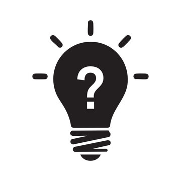 Minimalist lightbulb idea icon
