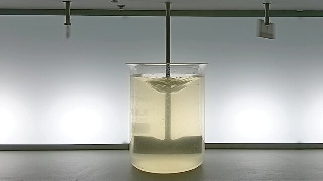 Jar Test Rapid Mixing Phase: High Speed Stirring of Raw Water in Laboratory