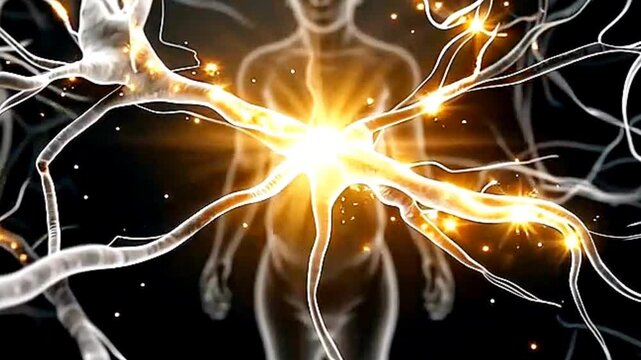 Human brain action neurons cells structure 