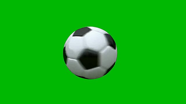Dynamic Soccer Ball on Green Screen Background