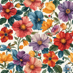 Flowers Pattern Background With EPS format