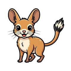 Obraz premium Cartoon Fennec Fox Character Design Illustration.