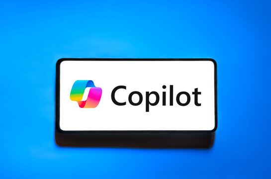 Microsoft Copilot logo on smartphone, blue background. Link&ouml;ping, &Ouml;ster&ouml;gltnad, Sweden 01-27-2026.