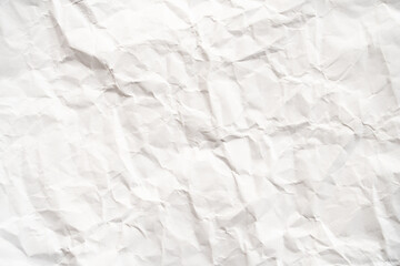 Fototapeta premium Grunge wrinkled white color paper textured background with copy space. Use for decoration or layer