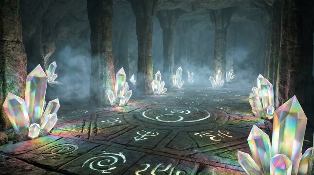 Radiant Crystal Chambers Deep Within The Mythical Subterranean Agartha