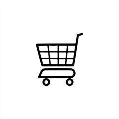 Shoping card vector silhousettes icon