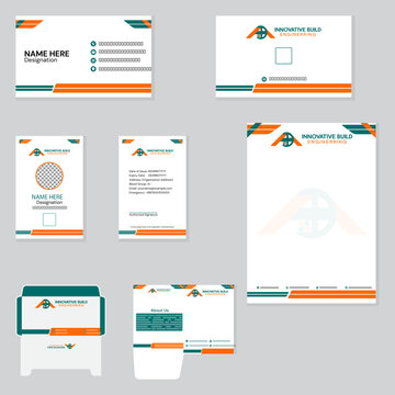 Modern Minimal Business Stationery Branding design vector Template for corporate using. 