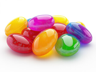 A vibrant jellybean collection with an out-of-place item