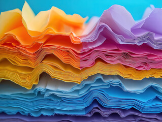 Engaging optical effect achieved with stacked paper reams