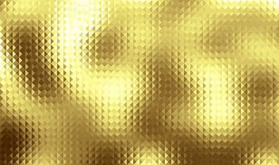 Fototapeta premium Vector iridescent gold holographic chrome foil vaporwave background texture vector pattern. Trendy pearlescent pastel rainbow prism effect. Corrugated ribbed privacy