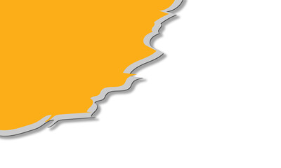 Modern Textured Paper Cut Template with Jagged Edge and Minimalist Backdrop.