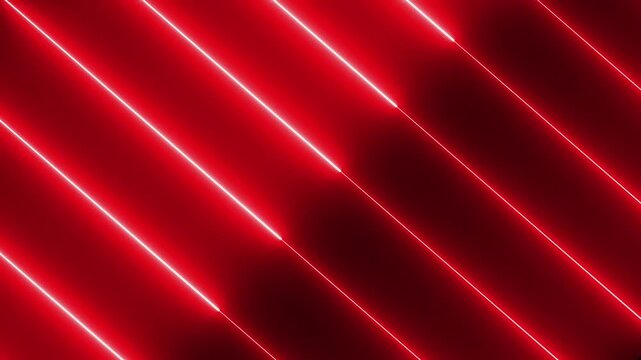 Vibrant red lines glow across a dark background. They slice diagonally, creating a dynamic visual rhythm. The light pulses with intensity, suggesting energy or motion