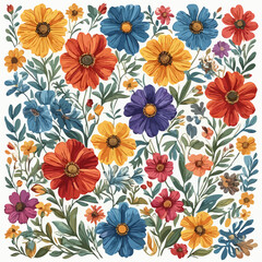 Flowers Pattern Eps Format Design