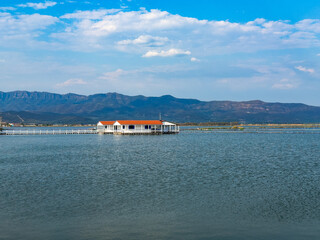 Stilt house on Messolonghi lagoon, Greece