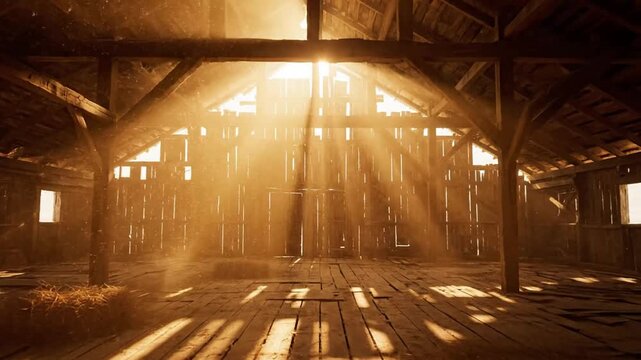 Dramatic Light Shafts Sunlight piercing through dusty air