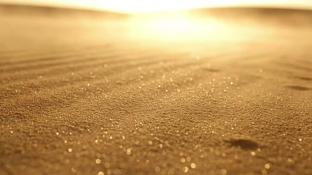 Abstract Sand Distortion Focus on the minimalist patterns of sand being softly distorted by thermal air currents, creating a mirage-like visual.