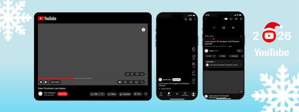 Youtube mockup social media template. Youtube video template. Youtube shorts mockup phone ui screen display. Youtube video frame in smartphone screen template vector. Youtube in smartphone frame