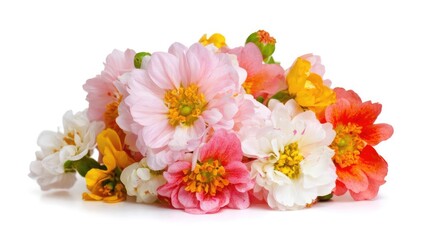 Obraz premium A colorful bouquet of flowers Concept Floral Bouquets, Vibrant Colors, Studio Flower Arrangements, Close-Up Flower Details, Spring Flowers