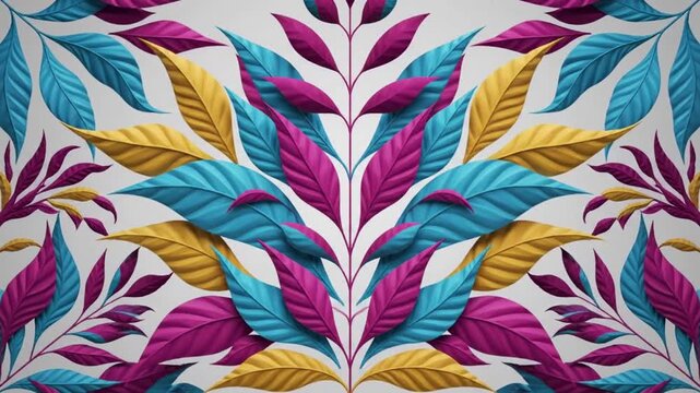 Seamless Flora Animation Macro perspective of intricate patterns