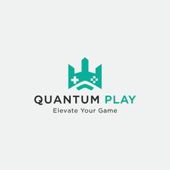 Obraz premium Quantum Play Logo Design Element Gaming.