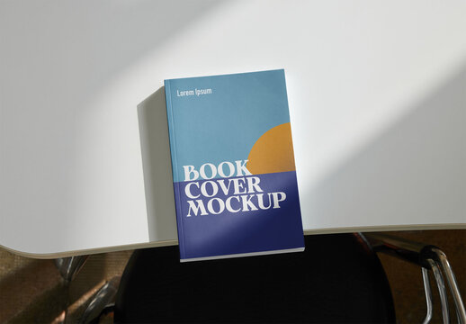 Mockup Of Hardback Book With Customized Front Cover
