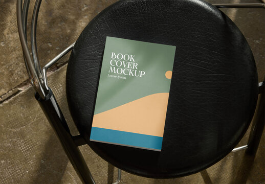 Mockup Of Hardback Book With Customizable Front Cover