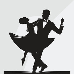 father holding dancing with daughter daddy daughter dance silhouette icon vector illustration design