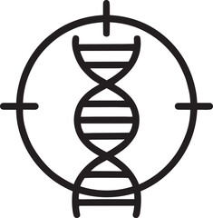 Targeted gene therapy and precision medicine line icon for healthcare vector illustration