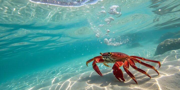 crab on the sea