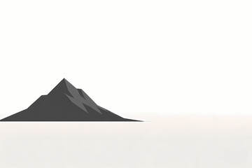 Minimal Dark Mountain Landscape with Large Copy Space Abstract Vector Background