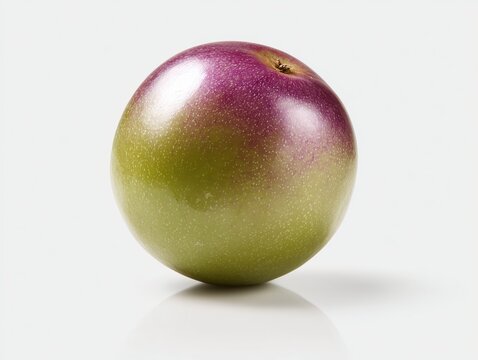 Single whole star apple caimito isolated on white background for design