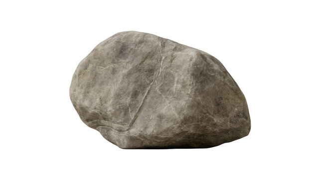 Gray rock or stone isolated on transparent background transparent background