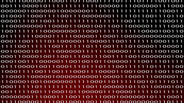 Realistic Binary Code Stream Cascading 0 and 1 up to down animation. abstract data, information, and the digital realm technology and data effect concept. 