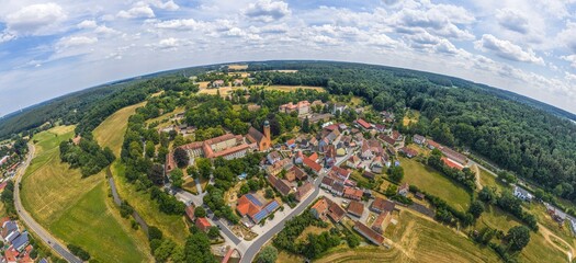 Sommer im Haselbachtal in Mittelfranken rund um die Gemeinde Bruckberg