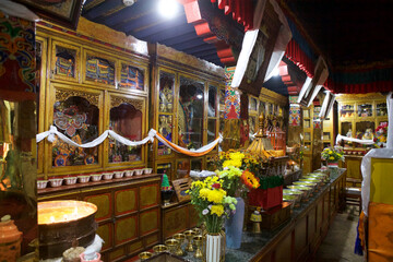 Chapel in the Jokhang a Tibetan Buddhist Temple, a complex at Barkhor Square in Lhasa City, Tibet, China