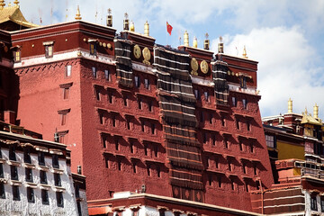 Potala Palace, Red and Palace, in Lhasa,Tibet, Cina. It was formerly the winter palace of Dalai Lamas