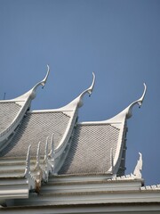 White Temple Roofs in Pattaya, Thailand