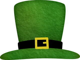 Watercolor Leprechaun hat illustration.
St. Patrick's Day watercolor leprechaun hat.
Irish leprechaun hat watercolor clipart.
Transparent background.