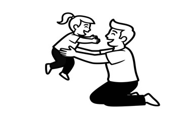 Parent holding child