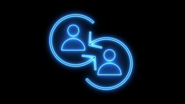Affiliate program icon. Modern flat or neon-style design representing partnerships, referrals, or commissions. Symbol of collaboration and online business networking, isolated on a clean background