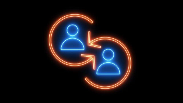 Affiliate program icon. Modern flat or neon-style design representing partnerships, referrals, or commissions. Symbol of collaboration and online business networking, isolated on a clean background