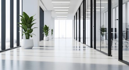Obraz premium Minimalist office corridor