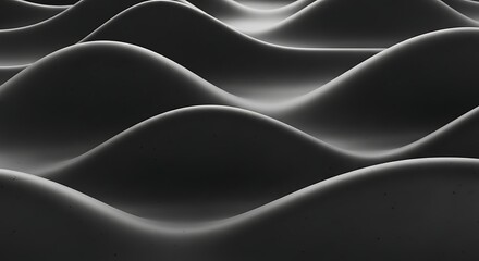 Abstract Wavy Lines Pattern Black and White Design