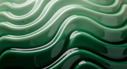 Abstract Green Wavy Background Texture Design Element
