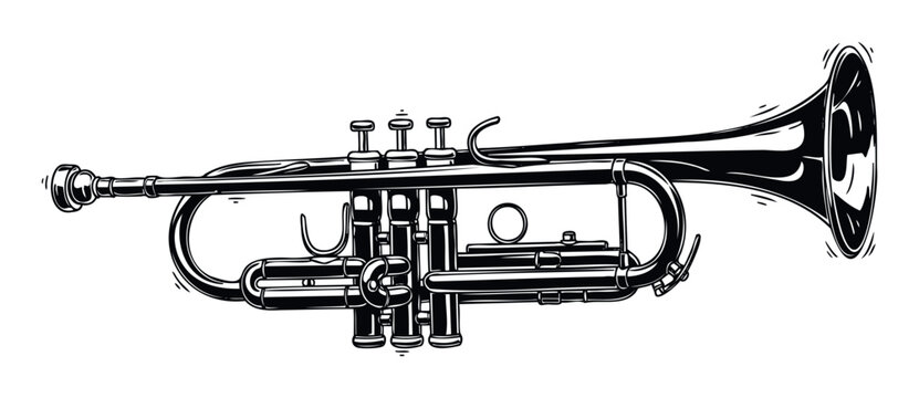 Trumpet Sketch Images – Browse 15,986 Stock Photos, Vectors, and