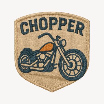 Vintage motorcycle patch design.